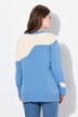 Maglione di cotone biologico con jacquard, scollo a girocollo e maniche lunghe