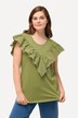Haut, volant en dentelle, col rond, sans manches, coton bio