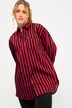 Chemisier oversize# à rayures et manches longues, patch