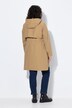 Hooded parka with zippered pockets and zippered side slits