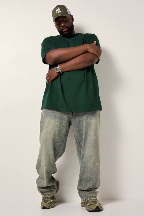 T-shirt oversized STHUGE à manches courtes - jusqu'au 8 XL
