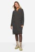 Kjole, stripete fleece, midilengde, hette, lange ermer, OEKO-TEX