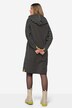 Kjole, stripete fleece, midilengde, hette, lange ermer, OEKO-TEX