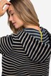 Kjole, stripete fleece, midilengde, hette, lange ermer, OEKO-TEX