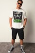 STHUGE T-shirt, korte mouwen, print, ronde hals, tot 8XL