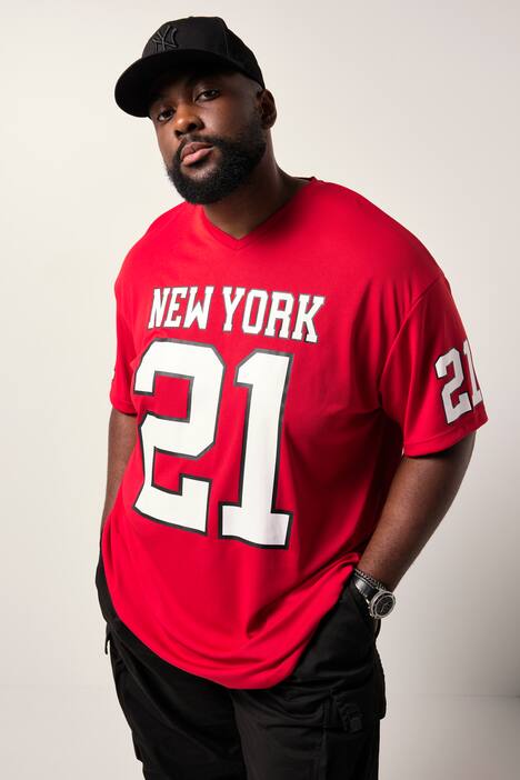 STHUGE T-Shirt, Halbarm, oversized, Football Print, bis 8 XL