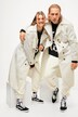 Trenchcoat, oversized, reverskrage, dobbelspent knappestolpe, unisex