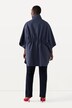 Veste poncho, oversized, col montant, boutons-pression sur le côté