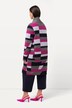 Strikkejakke, jacquard, åpen form, mandarinkrage