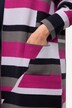 Strikkejakke, jacquard, åpen form, mandarinkrage