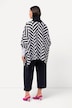 Capa de punto, Jacquard, cuello cisne, poncho