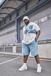 Bermuda STHUGE en molleton à taille élastique, style vintage - jusqu'au 8 XL