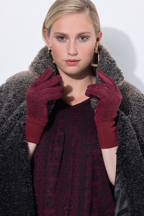 Gants en polaire moelleuse, revers