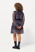 Robe motif cachemire. Col tunisien et manches longues.