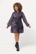 Robe motif cachemire. Col tunisien et manches longues.
