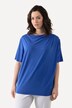 T-shirt, lyocell, watervalhals, korte mouwen