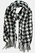 Skjerf, houndstooth-mønster, lange frynser