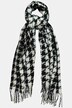 Skjerf, houndstooth-mønster, lange frynser
