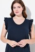 Camisón, cuello de pico, manga casquillo, algodón orgánico