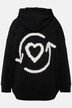 Sweat à capuche# oversize avec manches longues et imprimé à message, unisexe