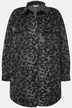 Overhemdjasje, oversized, leo-pluche, overhemdkraag, lange mouw, unisex