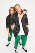 Overhemdjasje, oversized, leo-pluche, overhemdkraag, lange mouw, unisex