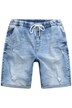 STHUGE džínové bermudy FLEXLASTIC®, kolekce Denim, roztrhané, do 8XL