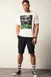 Bermuda cargo STHUGE en nylon à taille élastique - jusqu'au 8 XL