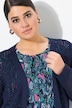 Lang vest, mesh-look, open model, V-hals