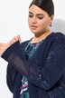 Lang vest, mesh-look, open model, V-hals