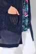 Lang vest, mesh-look, open model, V-hals