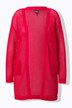 Cardigan long. Coupe ouverte, encolure V. Effet filet