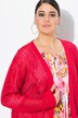 Cardigan long. Coupe ouverte, encolure V. Effet filet