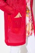 Cardigan long. Coupe ouverte, encolure V. Effet filet