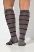 Compressie kniekous, brede manchet, strepen