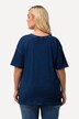 T-shirt oversize. Manches courtes. Poche poitrine ruchée
