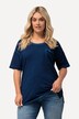 T-shirt oversize. Manches courtes. Poche poitrine ruchée