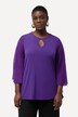 T-skjorte, pyntesteiner, rund hals, vinteermerer i chiffon