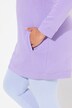 Sweatjurk, opstaande kraag, lange mouw, zakken