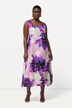 Midi-jurk, bloemen, ronde hals, mouwloos
