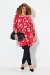 T-shirt long, motif à fleurs. Col rond et manches 3/4. Ligne en A.