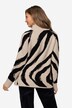 Pullover, bølgemønster, rullekrave, lange ærmer, uldindhold