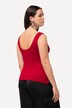 Ribtop, slim, hjerteudskæring, ærmeløs