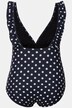 Maillot de bain Bellieva, vêtement de maternité, motif à pois et ruchés autour du décolleté