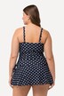 Tankini Bellieva (deux pièces), vêtement de maternité, motif à pois et volant à la base, fronces sur le côté gauche
