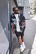Bermuda STHUGE en lin mélangé, taille élastique - jusqu'au 8 XL