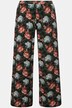 Hose, Jersey mit Blüten, gerades Bein, Elastikbund