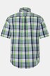 Chemise à carreaux. Manches courtes et col à pointes boutonnées. Coupe Modern Fit, jusqu'au 8XL.
