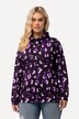Sweatshirt, bloemen, opstaande kraag, lange raglanmouwen
