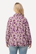 Sweatshirt, bloemen, opstaande kraag, lange raglanmouwen